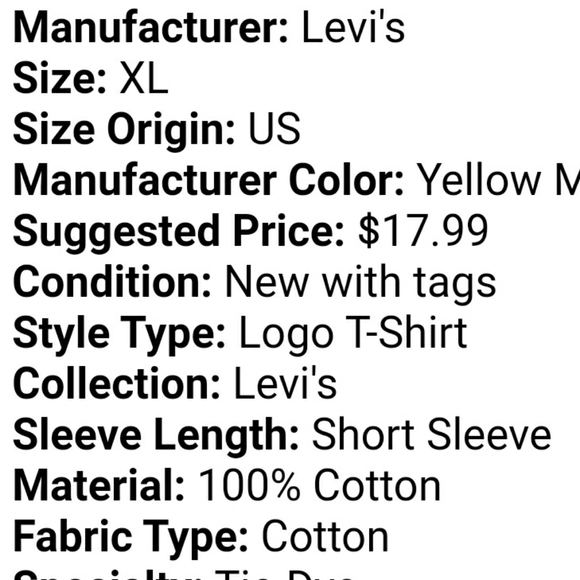 NWT LEVIS tie die Logo tshirt - Picture 2 of 3